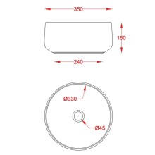 Раковина 35x35 см Artceram Cognac COL004 13 00