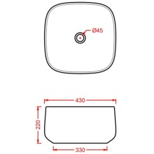 Раковина 43x43 см Artceram Cognac COL006 37 00