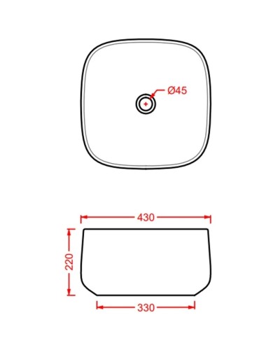 Раковина 43x43 см Artceram Cognac COL006 37 00