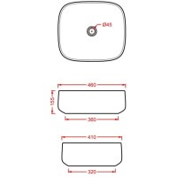 Раковина 46x41 см Artceram Cognac COL007 15 00 grigio oliva x0