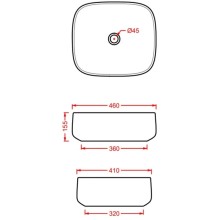 Раковина 46x41 см Artceram Cognac COL007 15 00 grigio oliva x0