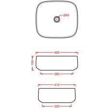 Раковина 46x41 см Artceram Cognac COL007 39 00
