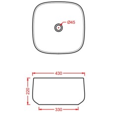 Раковина 43x43 см Artceram Cognac COL006 40 00