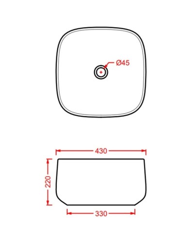 Раковина 43x43 см Artceram Cognac COL006 40 00