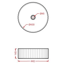 Раковина чаша 44х44 см Artceram Millerighe OSL010 05 00