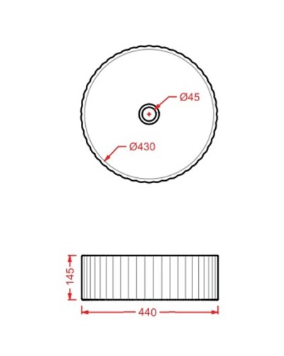 Раковина чаша 44х44 см Artceram Millerighe OSL010 05 00