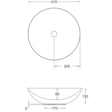Раковина 41х41 см Artceram Polis PSL001 03 00