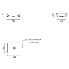 Раковина 50х38 см GSI Nubes 903711