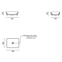 Раковина 50х38 см GSI Nubes 903716