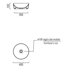 Раковина 40х40 см GSI Nubes 903909