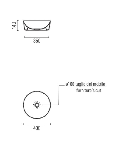 Раковина 40х40 см GSI Nubes 903908