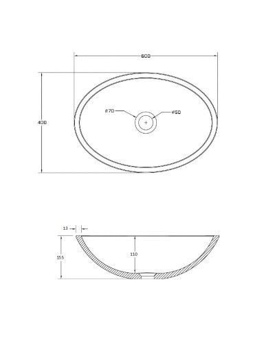 Раковина 60х40 см NT Bagno Milano NT401