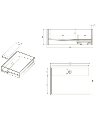Раковина 60х40 см NT Bagno Trento NT402