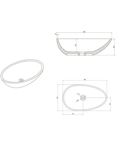 Раковина 60х35 см NT Bagno Napoli NT404