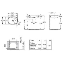 Раковина 58,5x45,5 см Roca Beyond 3270B8660