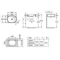 Раковина 58,5x45,5 см Roca Beyond 3270B8640