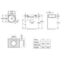 Раковина 45,5x45,5 см Roca Beyond 3270B9640