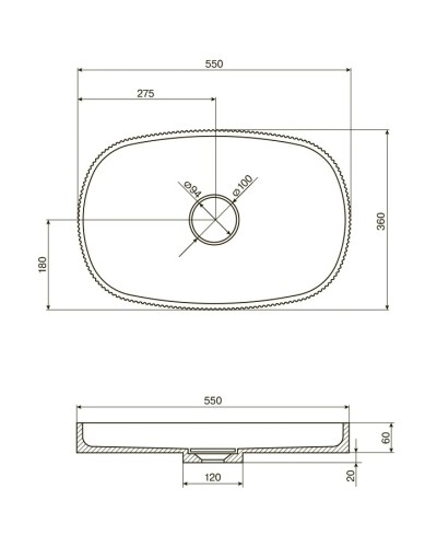 Раковина 55х36 см NT Bagno Viva NT704
