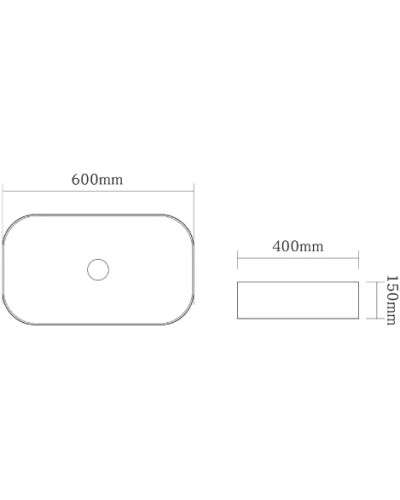 Раковина 60х40 см SantiLine SL-1017MW