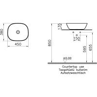 Раковина 45х38 см VitrA Plural 7810B483-0016