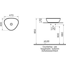 Раковина 47х40 см VitrA Plural 7812B401-0016