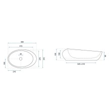 Раковина 49х31 см Rea Roxy REA-U6651