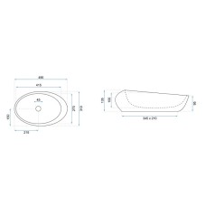 Раковина 49х31 см Rea Roxy REA-U6650