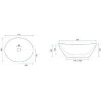 Раковина 41х34,5 см Rea Sofia REA-U4527