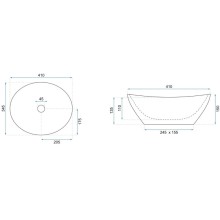 Раковина 41х34,5 см Rea Sofia REA-U4527