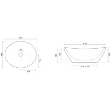 Раковина 41х34,5 см Rea Sofia REA-U4527