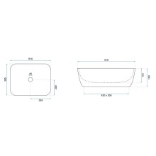 Раковина 51х39,5 см Rea Frej REA-U6647