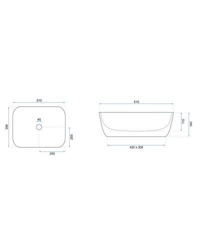 Раковина 51х39,5 см Rea Frej REA-U6647