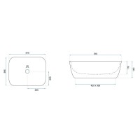 Раковина 51х39,5 см Rea Frej REA-U6648