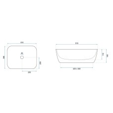 Раковина 51х39,5 см Rea Frej REA-U6648