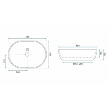 Раковина 48,5х35 см Rea Lara REA-U9889