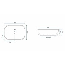 Раковина 46,5х33,5 см Rea Livia REA-U3801