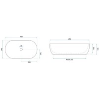 Раковина 48х34,5 см Rea Amelia REA-U8000