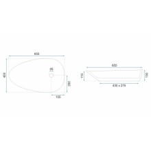 Раковина 65,5х40 см Rea Greta REA-U8537