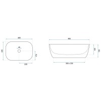 Раковина 46,5х33,5 см Rea Belinda REA-U5051