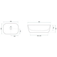 Раковина 46,5х33,5 см Rea Belinda REA-U8471