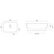Раковина 46,5х33,5 см Rea Belinda REA-U8471