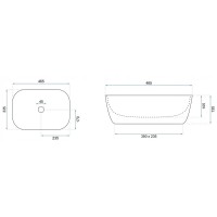 Раковина 46,5х33,5 см Rea Belinda REA-U8472