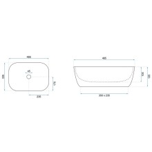 Раковина 46,5х33,5 см Rea Belinda REA-U6332