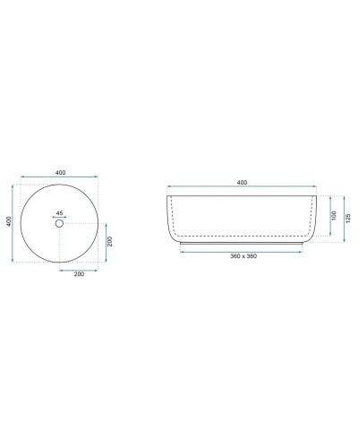 Раковина 40х40 см Rea Ashley REA-U4663
