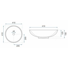Раковина 41х41 см Rea Fiori REA-U6520