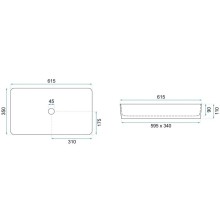 Раковина 61,5х35 см Rea Denis REA-U6513
