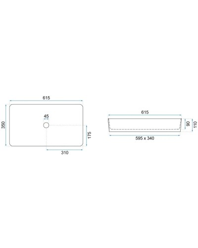 Раковина 61,5х35 см Rea Denis REA-U6513
