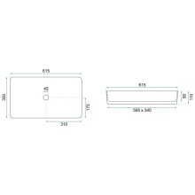 Раковина 61,5х35 см Rea Denis REA-U5896