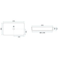 Раковина 61,5х35 см Rea Denis REA-U3690
