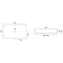 Раковина 61,5х35 см Rea Denis REA-U3690